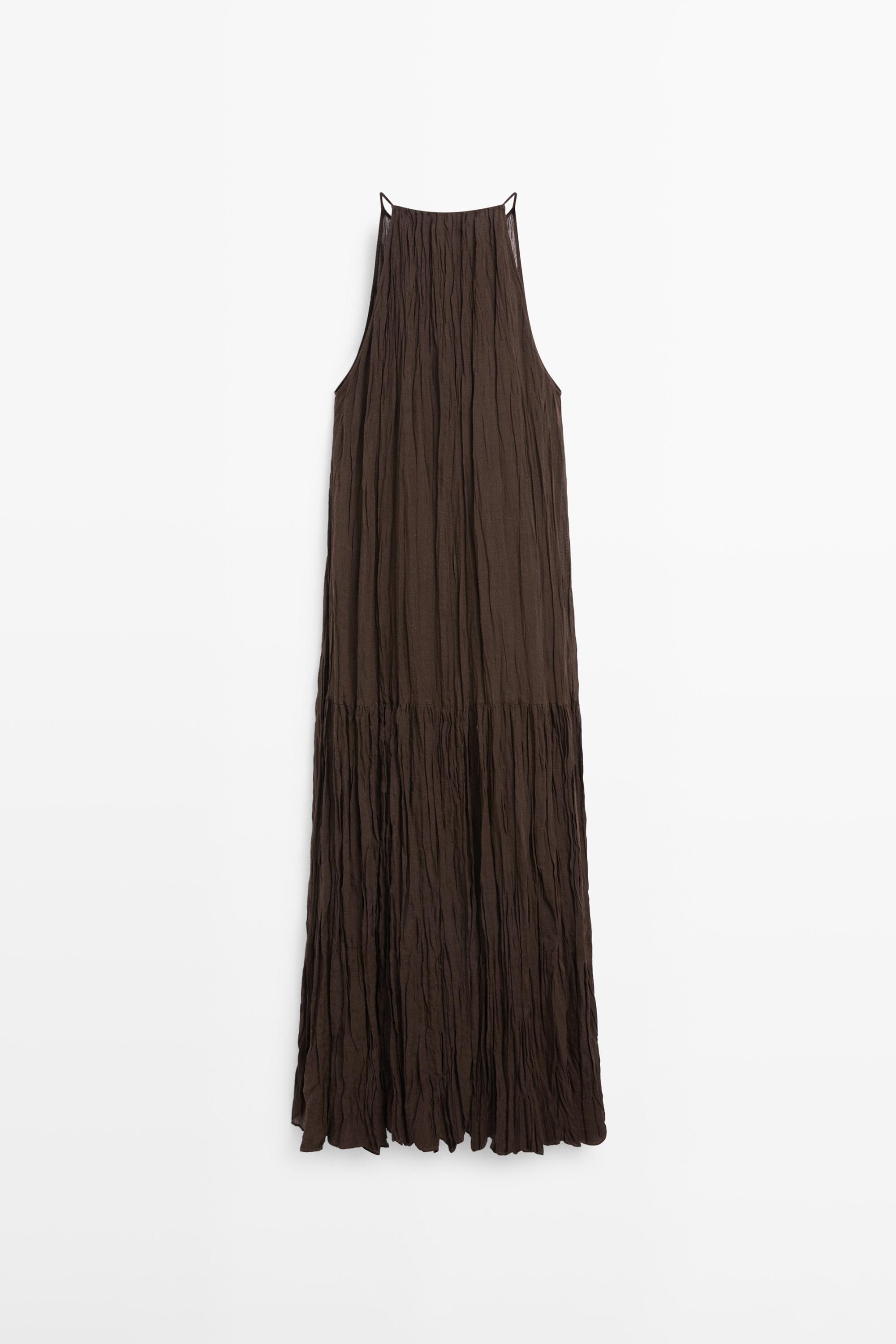 Flowing midi dress with button details